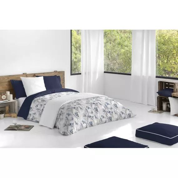 Housse de couette en coton bicolore 200×200