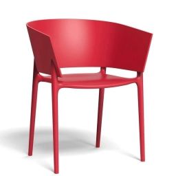 Chaise-fauteuil d’extérieur rouge