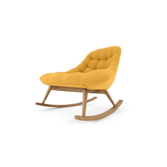 Kolton, rockingchair, tissu jaune d’or Mr Scandinave