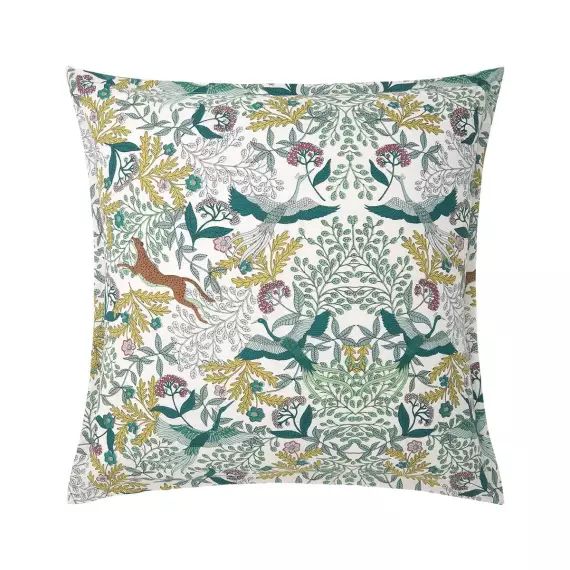 Taie d&rsquo;oreiller Percale de coton Vert 65 x 65 cm