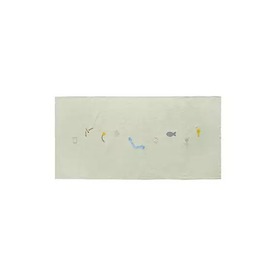 Nappe en tissu Sobremesa en Tissu, Lin – Couleur Vert – 140 x 300 x 1 cm – Designer Laila Gohar