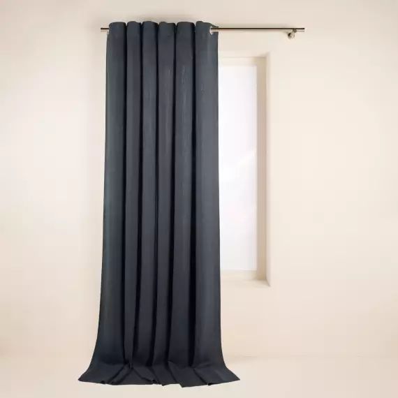 Rideau à oeillets AUBIN gris foncé – GRIS