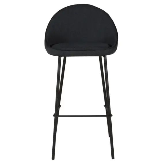 Chaise de bar design en tissu  gris foncé