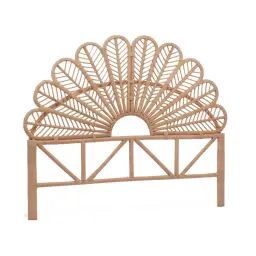 Tête de lit en rotin naturel
