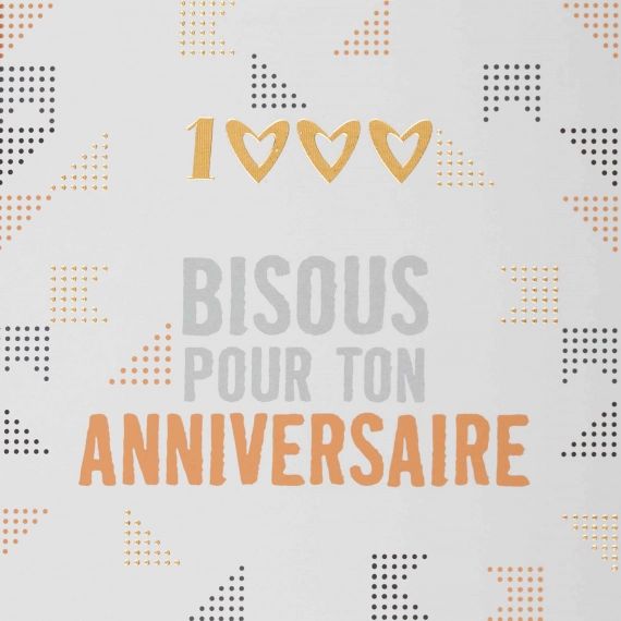 Carte anniversaire 1000 bisous