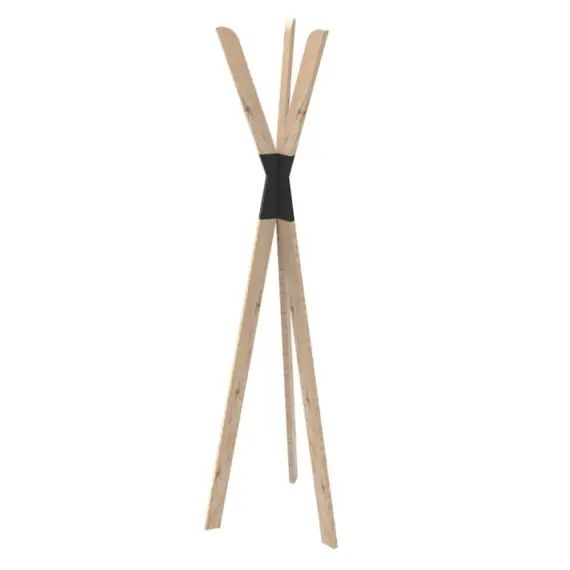 Porte-manteaux avec 3 crochets Tipi en bois 56x49x170cm