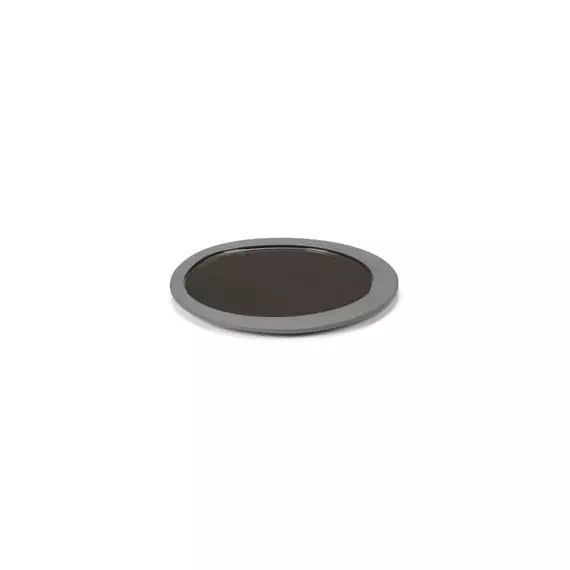 Assiette à dessert Inner Circle en Céramique, Grès – Couleur Gris – 20.8 x 20.8 x 1 cm – Designer Maarten Baas