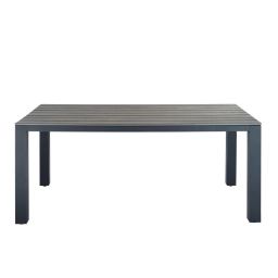 Table de jardin en aluminium gris Escale