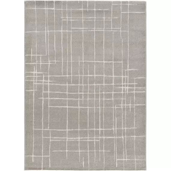 Tapis géométrique gris, 80X150 cm