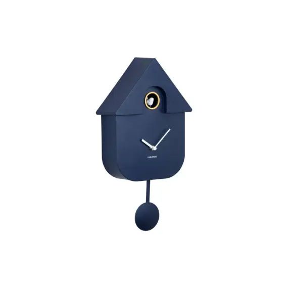 Horloge coucou moderne plastique bleu