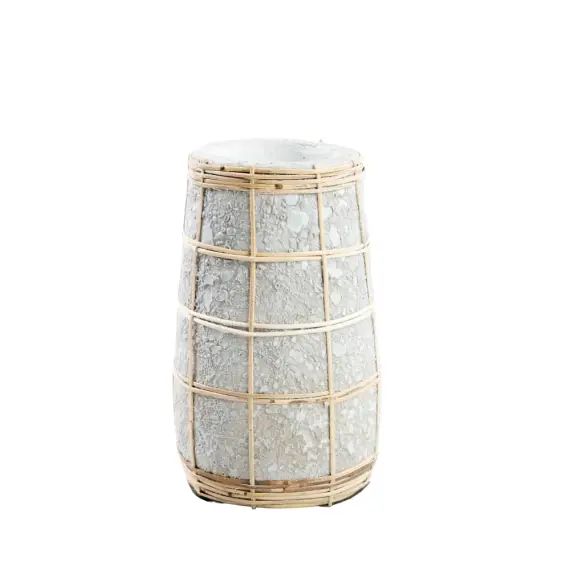 Vase en terre cuite gris naturel H22