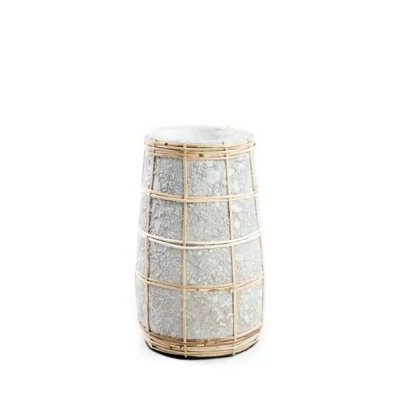 Vase en terre cuite gris naturel H22