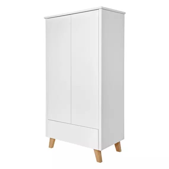 Armoire 2 portes 1 tiroir blanc