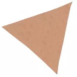 Toile ombrage polyéthylène triangulaire beige sable 300x300x300cm