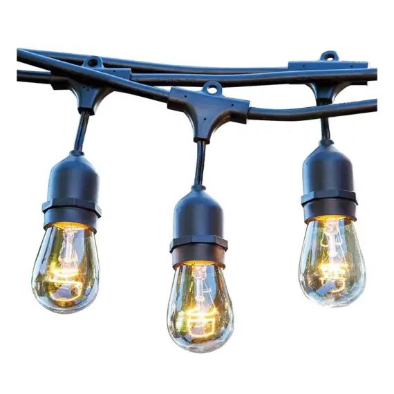 Guirlande solaire 10 ampoules Plastique Noir 6.5M