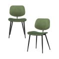 image de chaises scandinave lot de 2 chaises de table en velours vert