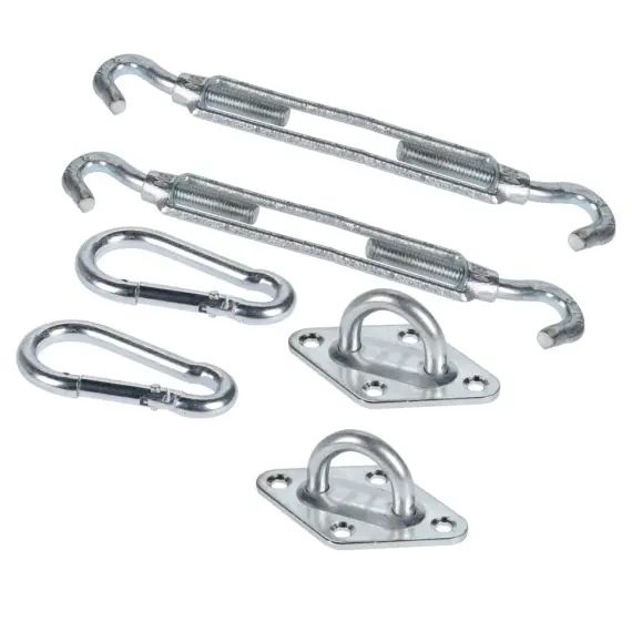 Kit de fixation pour voile d&rsquo;ombrage 6 pièces
