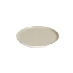 Assiette dessert en grès de table beige 22 cm – Lot de 6