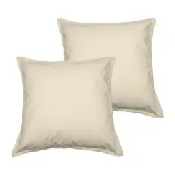 Lot de 2 taies d&rsquo;oreiller en coton  ficelle 65×65 cm