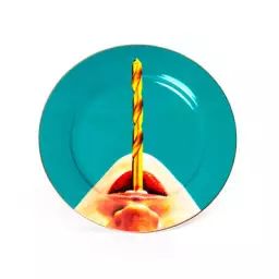 Assiette Toilet Paper en Céramique, Porcelaine – Couleur Multicolore – 22.89 x 22.89 x 22.89 cm – Designer Pierpaolo Ferrari