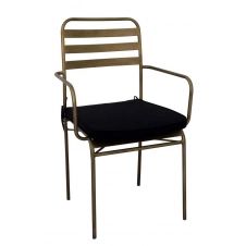 Chaise design de repas bronze