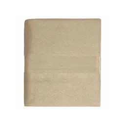 Drap de bain uni en 100% coton marron 100×150