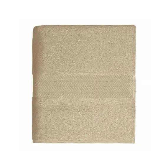 Drap de bain uni en 100% coton marron 100×150