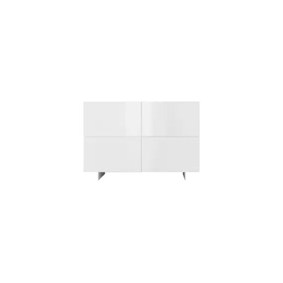 Buffet Uni en Bois, Contreplaqué revêtu d’aluminium – Couleur Blanc – 180 x 118.17 x 122 cm – Designer Piero Lissoni