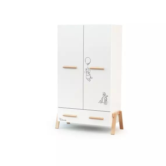 Armoire blanc et hêtre