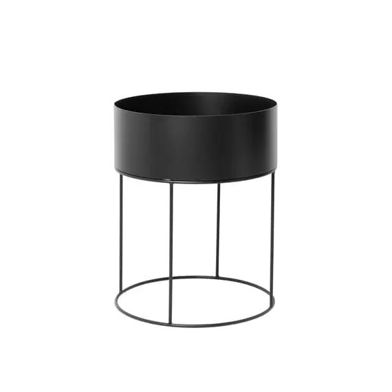 Jardinière Box en Métal, Métal laqué époxy – Couleur Noir – 60.28 x 60.28 x 50 cm – Designer Trine Andersen