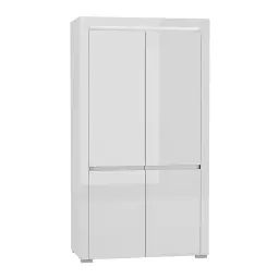 Armoire 2 portes LED inclus stratifiés blanc