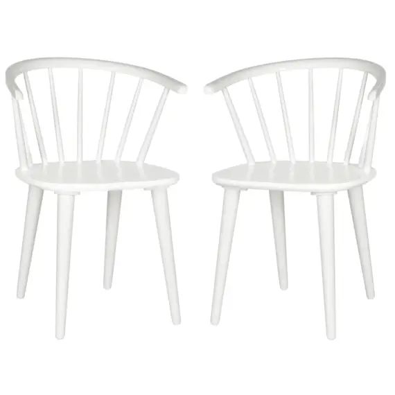 Chaise de table en hévéa blanc (x2)