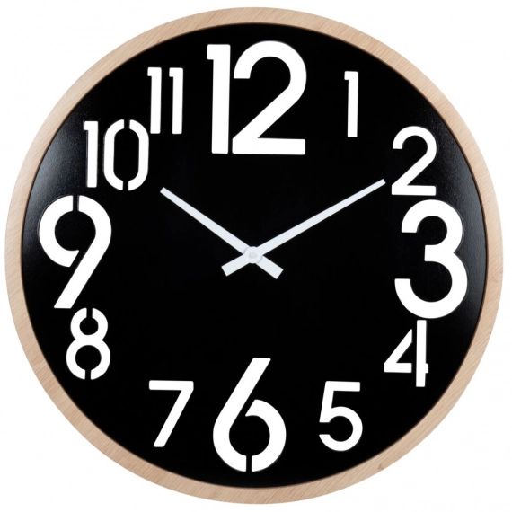 Horloge en métal ajouré noir D60