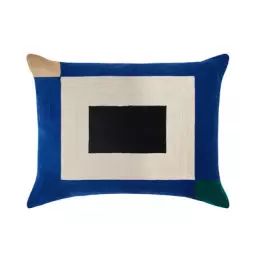 Housse de coussin Infinity en Tissu, Coton – Couleur Bleu – 40 x 55 x 2 cm – Designer Sarah Lavoine