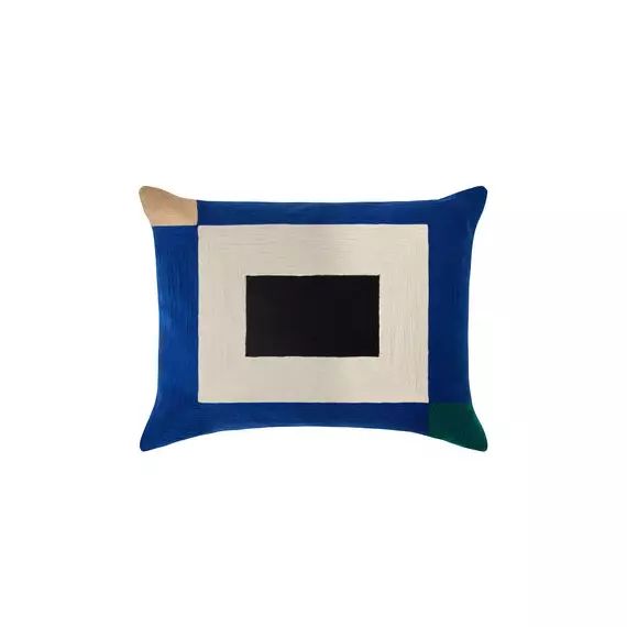 Housse de coussin Infinity en Tissu, Coton – Couleur Bleu – 40 x 55 x 2 cm – Designer Sarah Lavoine