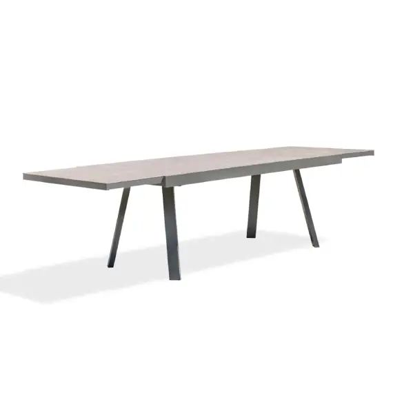 Table de jardin 12 places en aluminium et céramique