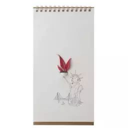 Vase Flip en Papier, Carton – Couleur Marron – 12 x 18.17 x 22 cm – Designer Han Yumin