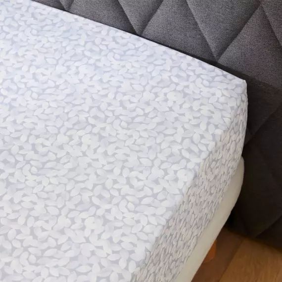 Drap housse percale 160×200 cm bleu clair