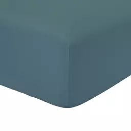 Drap housse pour lit en coton vert foncé 180×200