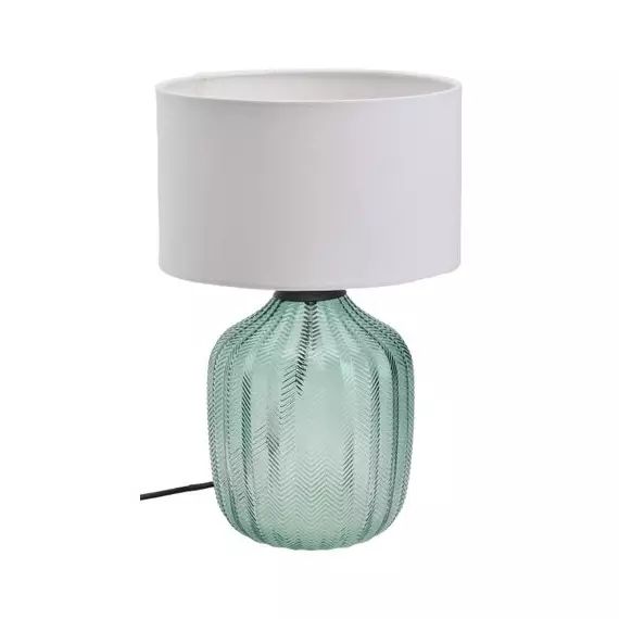 Lampe à poserverre H. 27 cm ELO Verte céladon