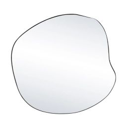 Auguste – Miroir de forme organique 45,5x46cm – Couleur – Noir