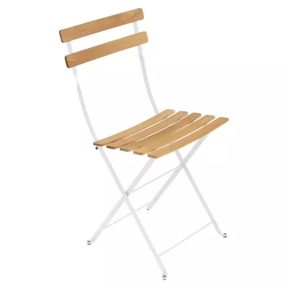 Lot de 2 Chaises Pliantes Bistro Naturel en Acier et en Bois FERMOB