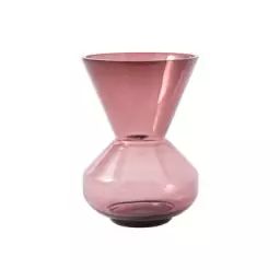 Vase Neck en Verre – Couleur Violet – 37.8 x 37.8 x 40 cm