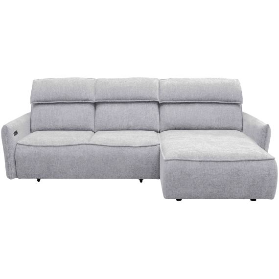 Canapé d&rsquo;angle relax électrique 4 places MANGO coloris gris