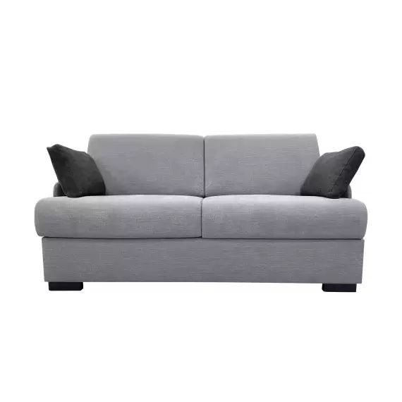 Canapé convertible 3 places  en tissu gris souris