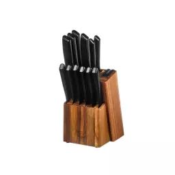 Lot de 14 couteaux en inox noir