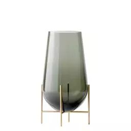 Vase Echasse en Verre, Laiton massif – Couleur Or – 39.54 x 39.54 x 45 cm – Designer Theresa  Arns