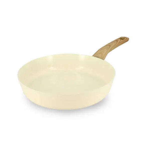 Poêle en aluminium Ø24cm crème – compatible induction