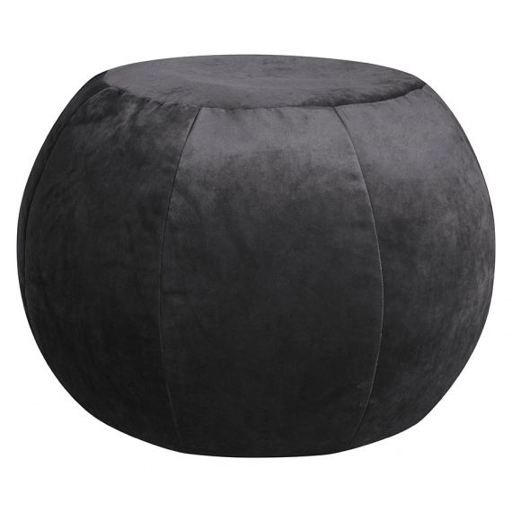 Pouf rond d&rsquo;intérieur en velours anthracite