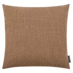 Housse de coussin jacquard uni caramel 50×50